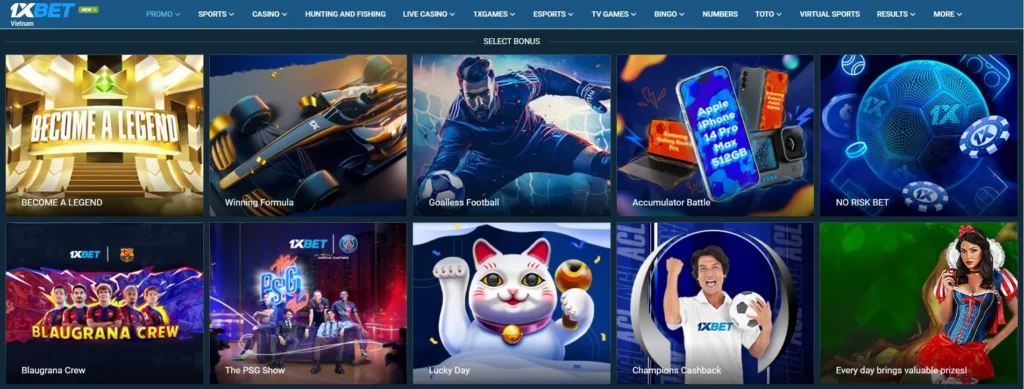 Promotions and bonus offers from 1xBet Vietnam